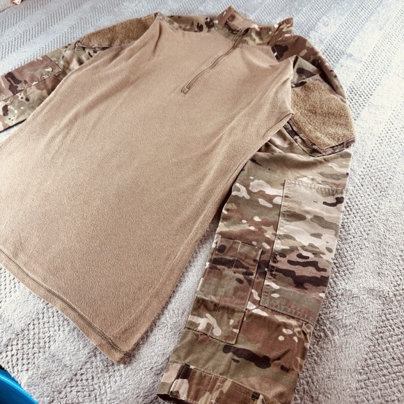 Tru-Spec Multicam/Coyote 1/4 Zip - Cordura Combat Shirt - Size Medium Regular - Picture 2 of 15